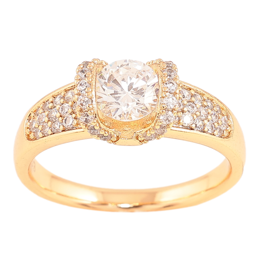 Каблучка Xuping колір Позолота 18K "Інкрустація кристалами" фото №1 Каблучка Xuping колір Позолота 18K "Інкрустація кристалами" фото №1