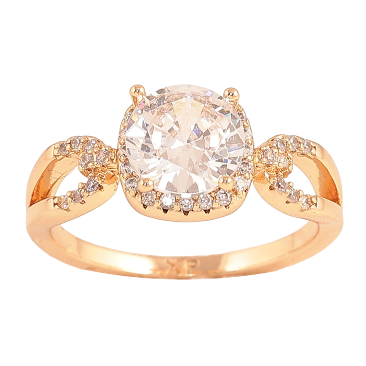Кольцо Xuping цвет Позолота 18K "Кристальный блеск" фото №1