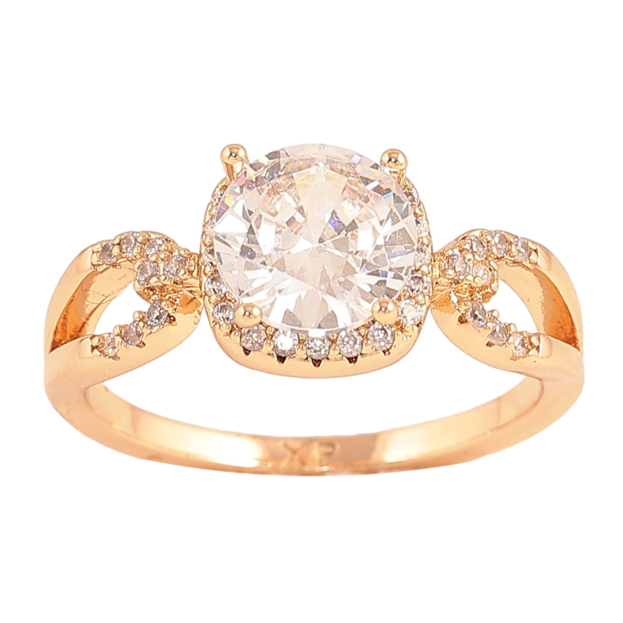 Кольцо Xuping цвет Позолота 18K "Кристальный блеск" фото №1 Кольцо Xuping цвет Позолота 18K "Кристальный блеск" фото №1