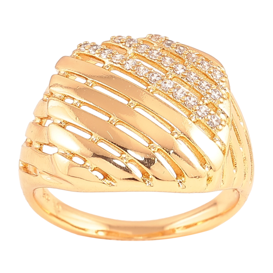 Перстень Xuping цвет Позолота 18K "Узор с кристаллами" фото №1 Перстень Xuping цвет Позолота 18K "Узор с кристаллами" фото №1