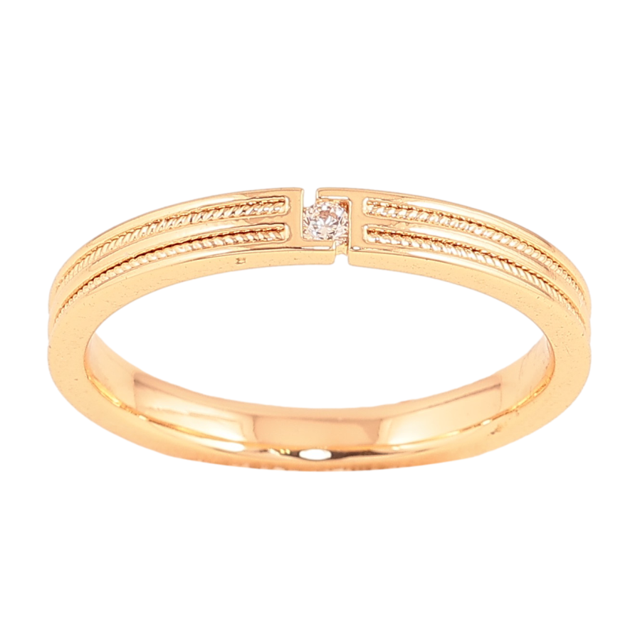 Кольцо Xuping цвет Позолота 18K "Узор с кристаллом" шир. 3мм фото №1 Кольцо Xuping цвет Позолота 18K "Узор с кристаллом" шир. 3мм фото №1