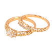 Кольцо Xuping цвет Позолота 18K "Двойное с узором кристаллами" фото №3 Кольцо Xuping цвет Позолота 18K "Двойное с узором кристаллами" фото №3