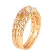 Кольцо Xuping цвет Позолота 18K "Двойное с узором кристаллами" фото №2 Кольцо Xuping цвет Позолота 18K "Двойное с узором кристаллами" фото №2