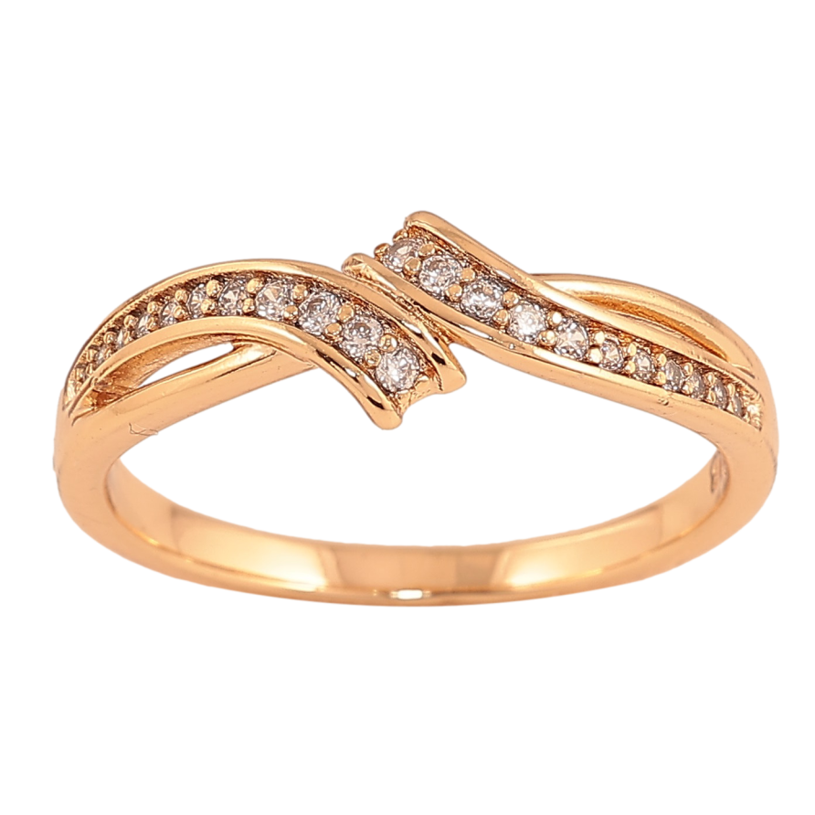 Кольцо Xuping цвет Позолота 18K "Узор с кристаллами" фото №1 Кольцо Xuping цвет Позолота 18K "Узор с кристаллами" фото №1