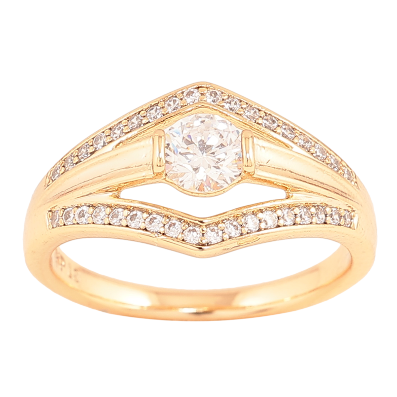 Каблучка Xuping колір Позолота 18K "Візерунок з кристалами" фото №13 Каблучка Xuping колір Позолота 18K "Візерунок з кристалами" фото №13