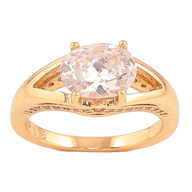 Каблучка Xuping колір Позолота 18K "Візерунок з кристалом" фото №3 Каблучка Xuping колір Позолота 18K "Візерунок з кристалом" фото №3