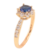 Кольцо Xuping цвет Позолота 18K "Узор с синим кристаллом" фото №2 Кольцо Xuping цвет Позолота 18K "Узор с синим кристаллом" фото №2