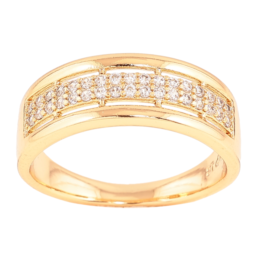 Кольцо Xuping цвет Позолота 18K "Узор с кристаллами" фото №1 Кольцо Xuping цвет Позолота 18K "Узор с кристаллами" фото №1