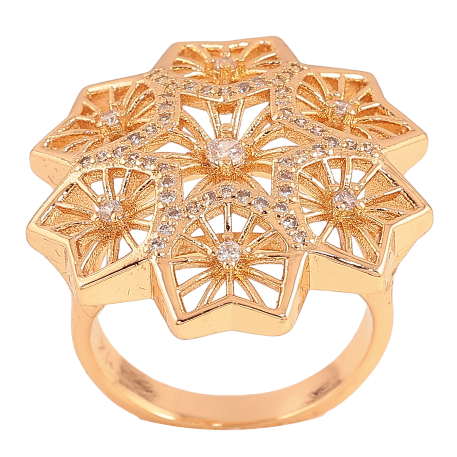 Кольцо Xuping цвет Позолота 18K "Снежинка" фото №1 Кольцо Xuping цвет Позолота 18K "Снежинка" фото №1