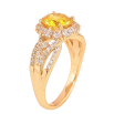 Кольцо Xuping цвет Позолота 18K "Узор с желтым кристаллом" фото №2 Кольцо Xuping цвет Позолота 18K "Узор с желтым кристаллом" фото №2
