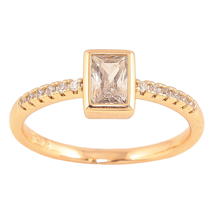 Каблучка Xuping колір Позолота 18K "Візерунок з кристалами" фото №2 Каблучка Xuping колір Позолота 18K "Візерунок з кристалами" фото №2