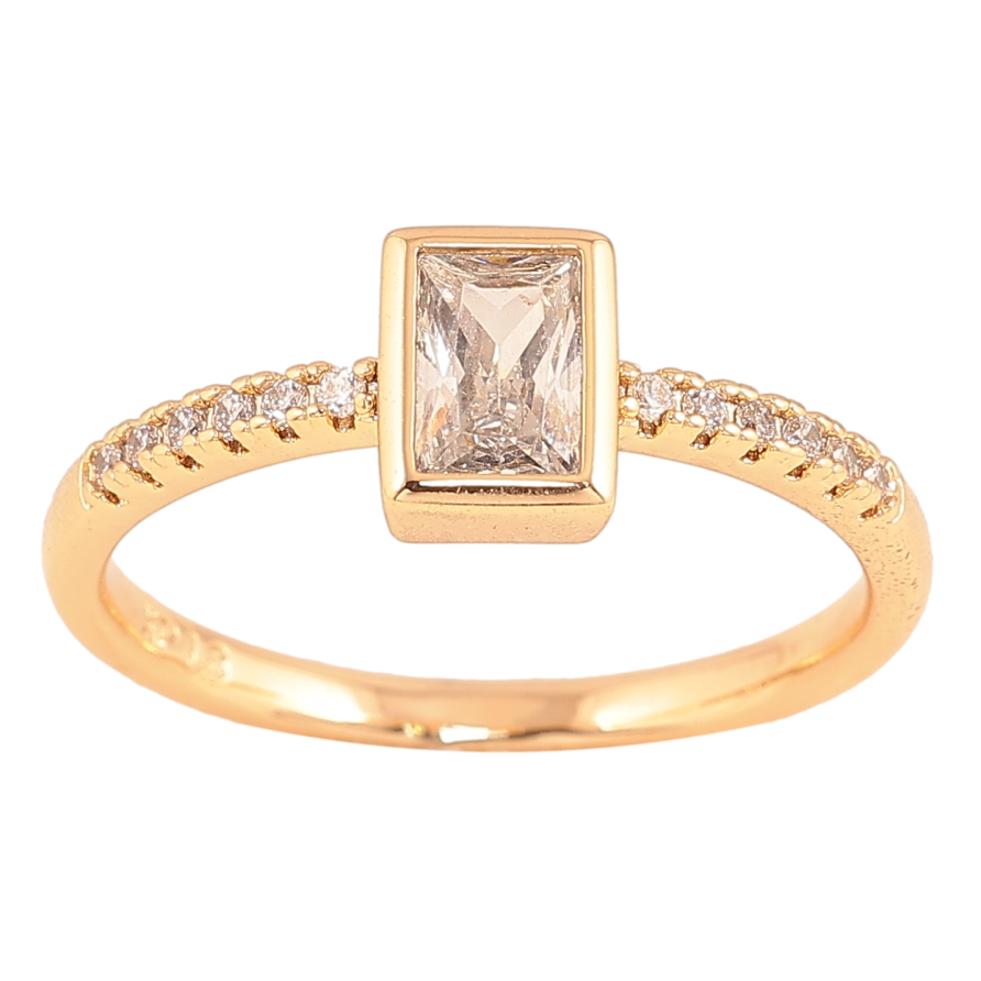 Кольцо Xuping цвет Позолота 18K "Узор с кристаллами" фото №1 Кольцо Xuping цвет Позолота 18K "Узор с кристаллами" фото №1