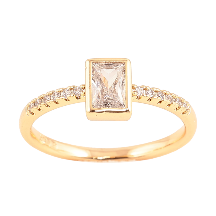 Каблучка Xuping колір Позолота 18K "Візерунок з інкрустацією кристалами" фото №6