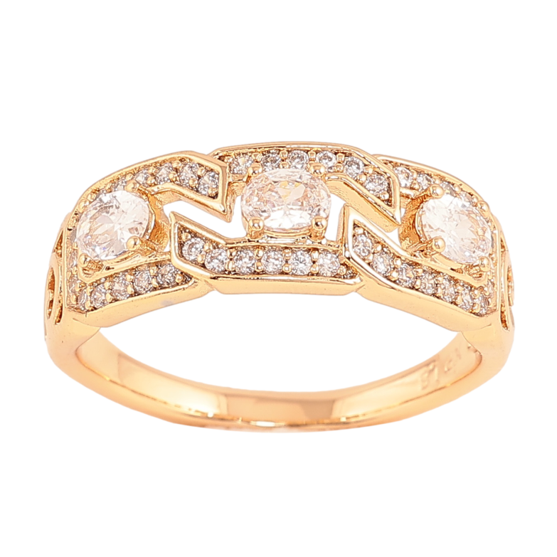 Каблучка Xuping колір Позолота 18K "Візерунок з інкрустацією кристалами" фото №15 Каблучка Xuping колір Позолота 18K "Візерунок з інкрустацією кристалами" фото №15