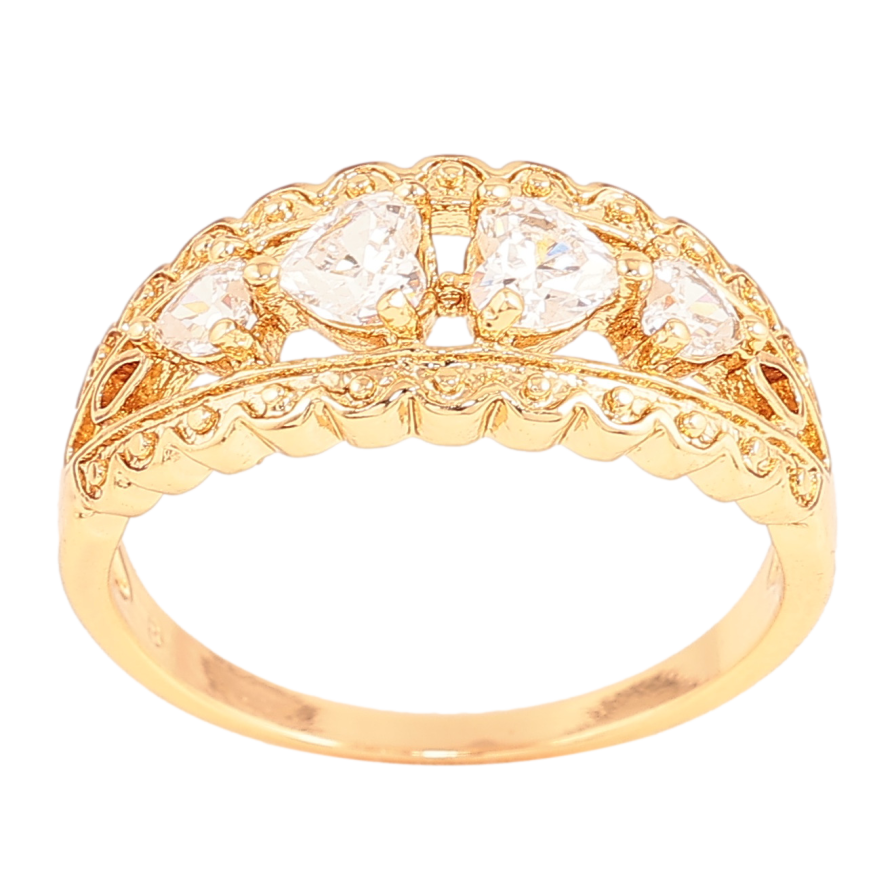 Кольцо Xuping цвет Позолота 18K "Узор с кристаллами" фото №1 Кольцо Xuping цвет Позолота 18K "Узор с кристаллами" фото №1