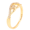 Кольцо Xuping цвет Позолота 18K "Узор сердечки с кристаллами" фото №2 Кольцо Xuping цвет Позолота 18K "Узор сердечки с кристаллами" фото №2
