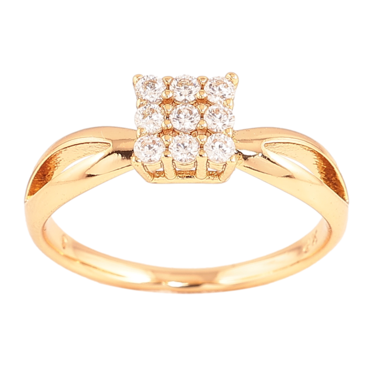 Каблучка Xuping колір Позолота 18K "Візерунок з інкрустацією кристалами" фото №22 Каблучка Xuping колір Позолота 18K "Візерунок з інкрустацією кристалами" фото №22