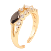 Кольцо Xuping цвет Позолота 18K "Узор с черно-белыми кристаллами" фото №2 Кольцо Xuping цвет Позолота 18K "Узор с черно-белыми кристаллами" фото №2