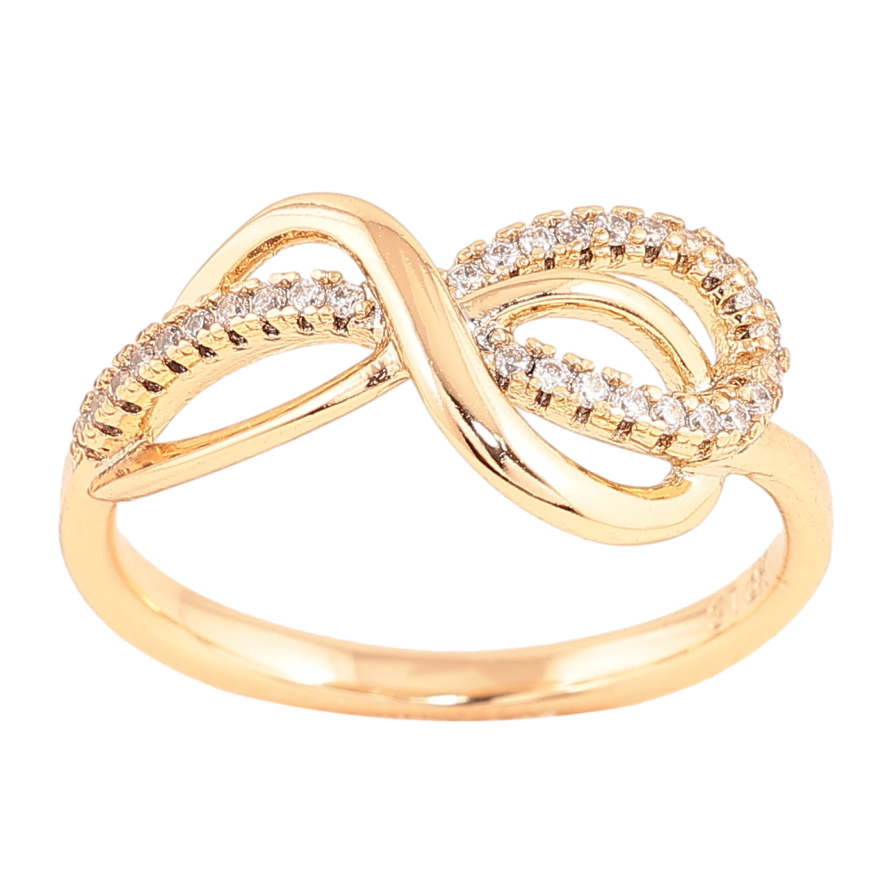 Кольцо Xuping цвет Позолота 18K "Узор с кристаллами" фото №1 Кольцо Xuping цвет Позолота 18K "Узор с кристаллами" фото №1