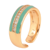 Каблучка Xuping колір Позолота 18K "Візерунок з кристалами та бірюзовою эмаллю" фото №2 Каблучка Xuping колір Позолота 18K "Візерунок з кристалами та бірюзовою эмаллю" фото №2