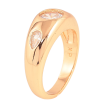 Кольцо Xuping цвет Позолота 18K "Узор с кристаллами" фото №2 Кольцо Xuping цвет Позолота 18K "Узор с кристаллами" фото №2