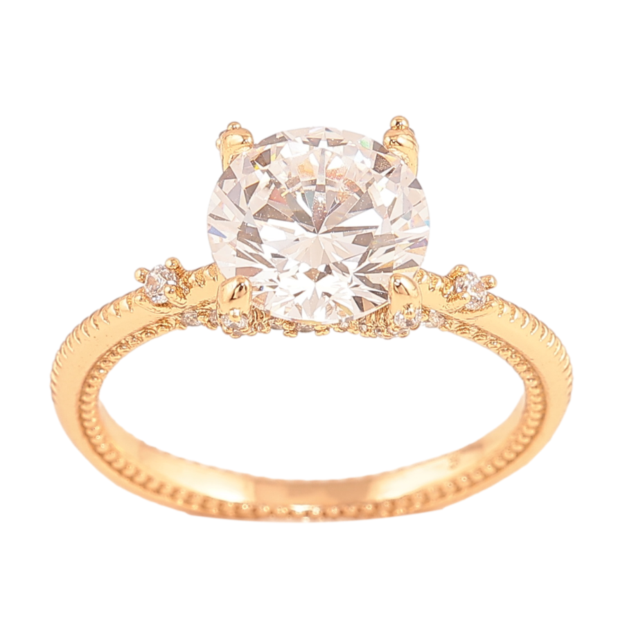 Каблучка Xuping колір Позолота 18K "Візерунок з кристалами" фото №1 Каблучка Xuping колір Позолота 18K "Візерунок з кристалами" фото №1