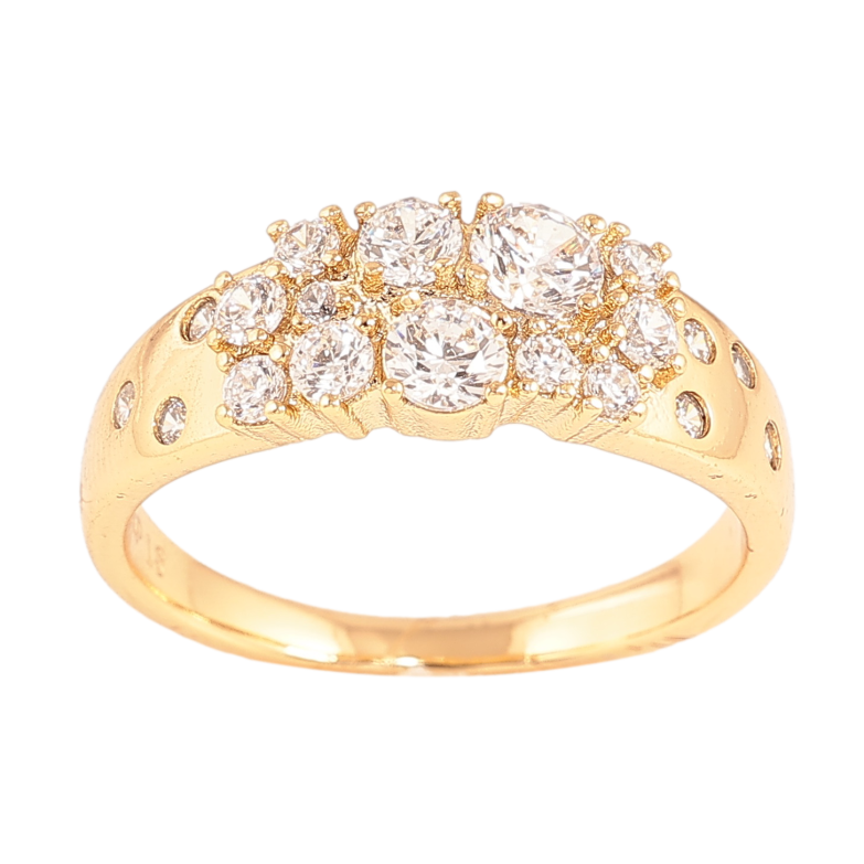 Каблучка Xuping колір Позолота 18K "Візерунок з кристалами" фото №15 Каблучка Xuping колір Позолота 18K "Візерунок з кристалами" фото №15