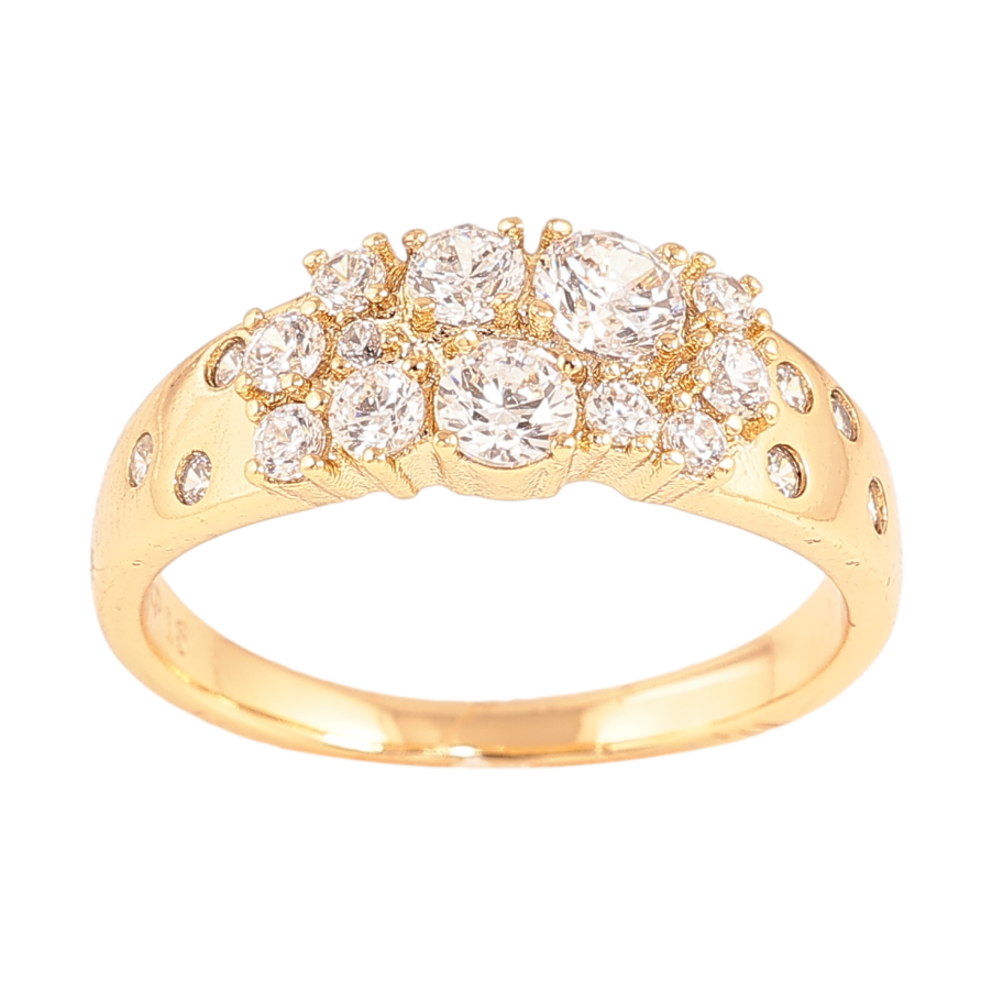 Кольцо Xuping цвет Позолота 18K "Узор с кристаллами" фото №1 Кольцо Xuping цвет Позолота 18K "Узор с кристаллами" фото №1