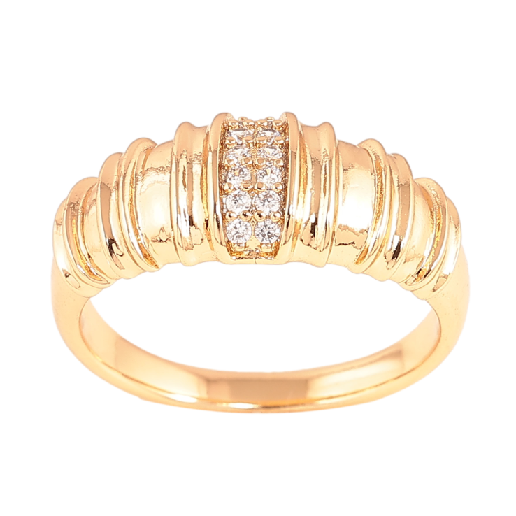 Каблучка Xuping колір Позолота 18K "Візерунок з кристалами" фото №14 Каблучка Xuping колір Позолота 18K "Візерунок з кристалами" фото №14