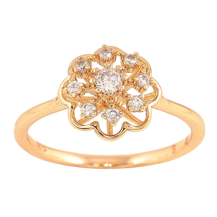 Каблучка Xuping колір Позолота 18K "Квіточка з кристалами" фото №23
