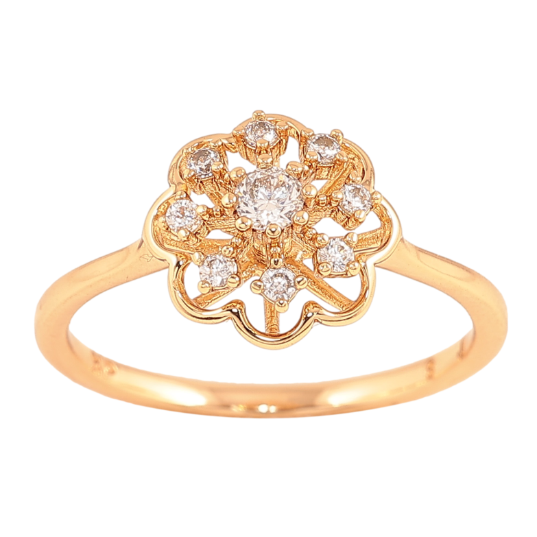 Каблучка Xuping колір Позолота 18K "Квіточка з кристалами" фото №15 Каблучка Xuping колір Позолота 18K "Квіточка з кристалами" фото №15