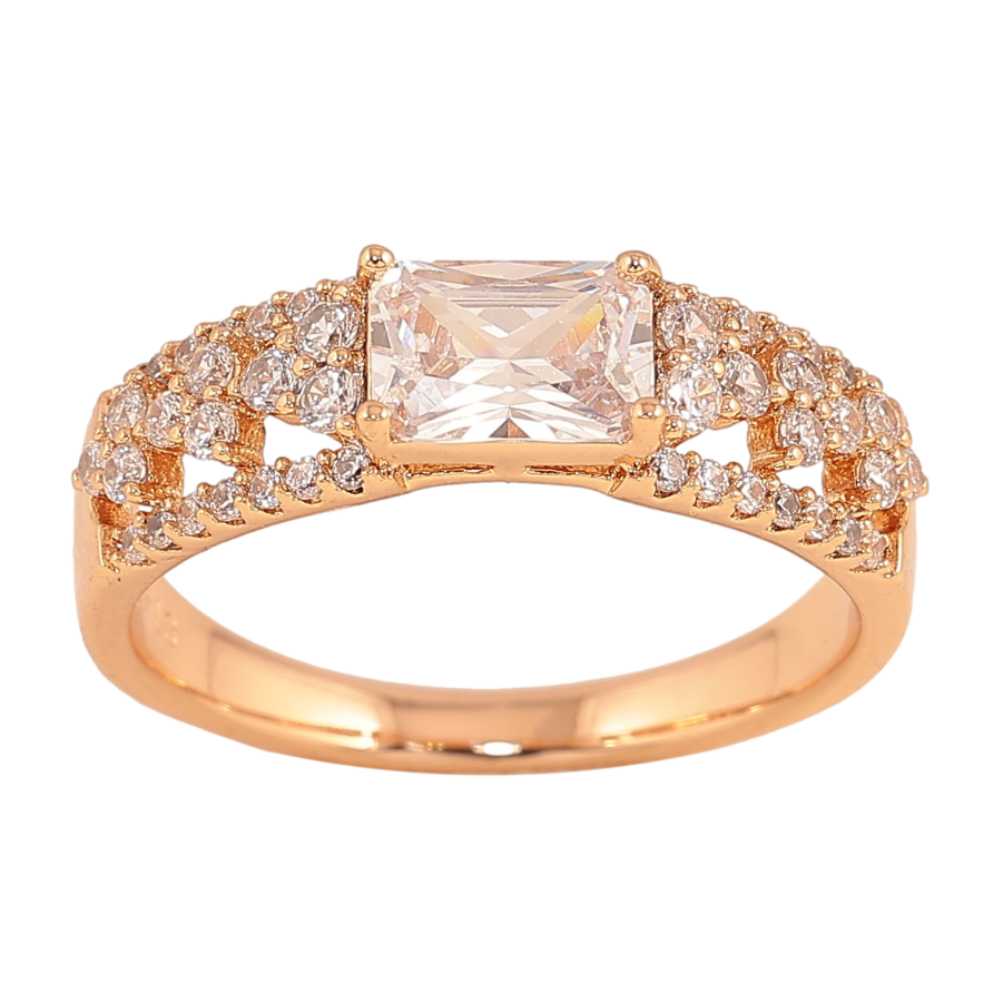 Кольцо Xuping цвет Позолота 18K "Узор с кристаллами" фото №1 Кольцо Xuping цвет Позолота 18K "Узор с кристаллами" фото №1