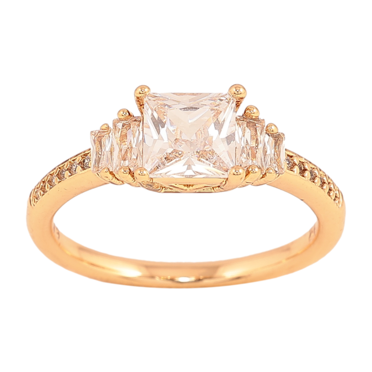 Каблучка Xuping колір Позолота 18K "Візерунок з кристалами" фото №15
