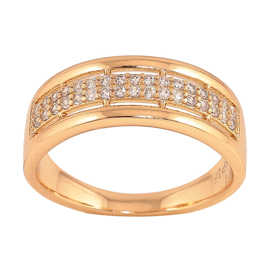 Кольцо Xuping цвет Позолота 18K "Узор с кристаллами" фото №1 Кольцо Xuping цвет Позолота 18K "Узор с кристаллами" фото №1