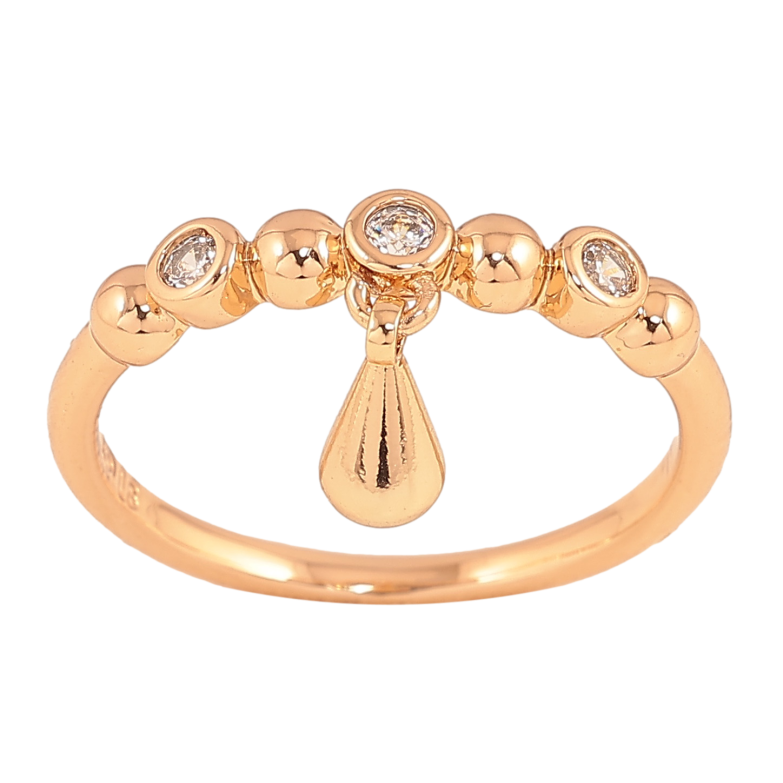 Каблучка Xuping колір Позолота 18K "Візерунок з кристалами" фото №3 Каблучка Xuping колір Позолота 18K "Візерунок з кристалами" фото №3