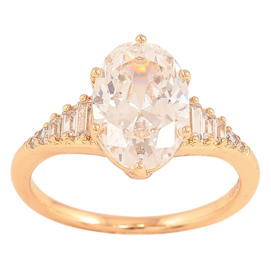 Кольцо Xuping цвет Позолота 18K "Узор с кристаллами" фото №1 Кольцо Xuping цвет Позолота 18K "Узор с кристаллами" фото №1