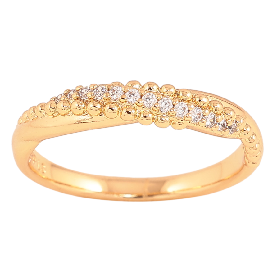 Кольцо Xuping цвет Позолота 18K "Узор с кристаллами" фото №1 Кольцо Xuping цвет Позолота 18K "Узор с кристаллами" фото №1