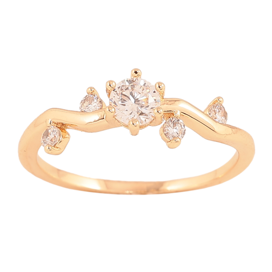 Кольцо Xuping цвет Позолота 18K "Узор с кристаллами" фото №1 Кольцо Xuping цвет Позолота 18K "Узор с кристаллами" фото №1