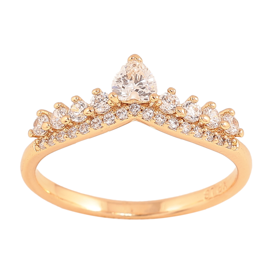 Кольцо Xuping цвет Позолота 18K "Узор с кристаллами" фото №1 Кольцо Xuping цвет Позолота 18K "Узор с кристаллами" фото №1