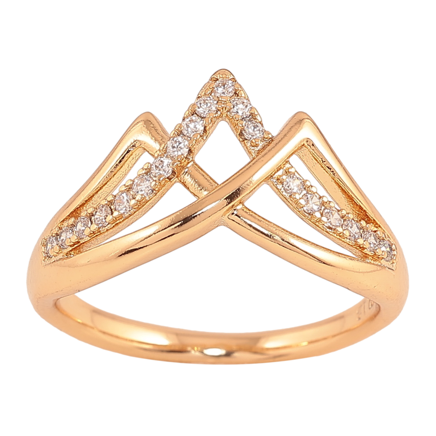 Кольцо Xuping цвет Позолота 18K "Корона с кристаллами" фото №1 Кольцо Xuping цвет Позолота 18K "Корона с кристаллами" фото №1