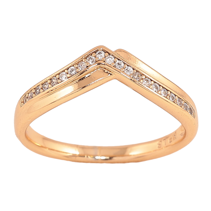 Кольцо Xuping цвет Позолота 18K "Узор с кристаллами" фото №1