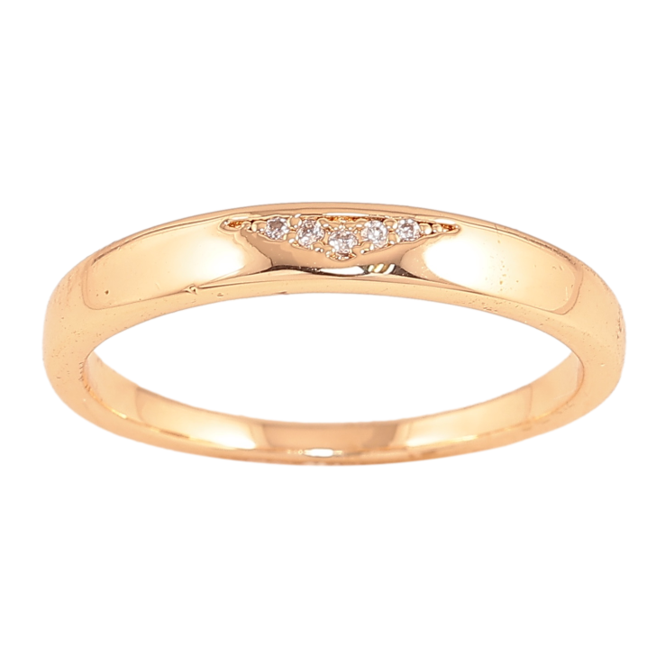 Каблучка Xuping колір Позолота 18K "Візерунок з кристалами" фото №3