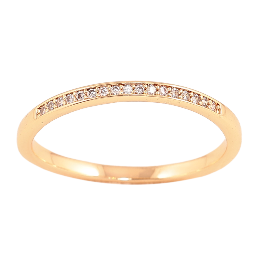 Каблучка Xuping колір Позолота 18K "Доріжка кристалів" фото №1 Каблучка Xuping колір Позолота 18K "Доріжка кристалів" фото №1
