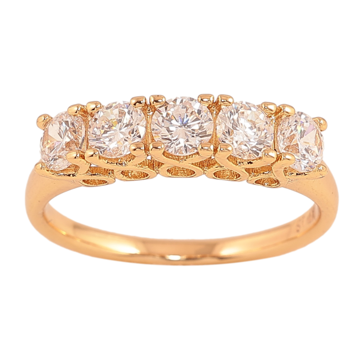 Каблучка Xuping колір Позолота 18K "Доріжка кристалів" фото №23
