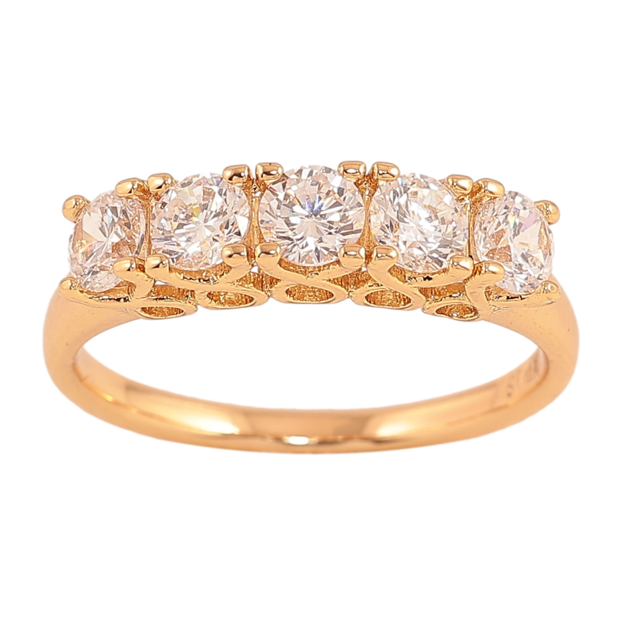 Кольцо Xuping цвет Позолота 18K "Дорожка кристаллов" фото №1 Кольцо Xuping цвет Позолота 18K "Дорожка кристаллов" фото №1