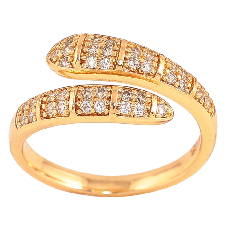 Каблучка Xuping колір Позолота 18K "Візерунок з кристалами" фото №19