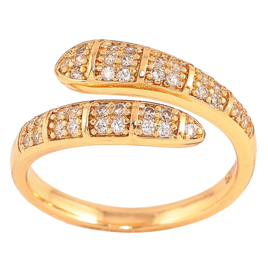 Каблучка Xuping колір Позолота 18K "Візерунок з кристалами" фото №1 Каблучка Xuping колір Позолота 18K "Візерунок з кристалами" фото №1