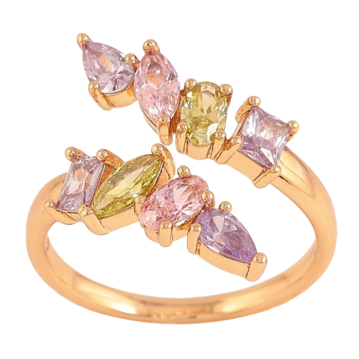 Кольцо Xuping цвет Позолота 18K "Узор с разноцветными кристаллами" фото №20 Кольцо Xuping цвет Позолота 18K "Узор с разноцветными кристаллами" фото №20