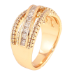Кольцо Xuping цвет Позолота 18K "Узор с кристаллами" фото №2 Кольцо Xuping цвет Позолота 18K "Узор с кристаллами" фото №2