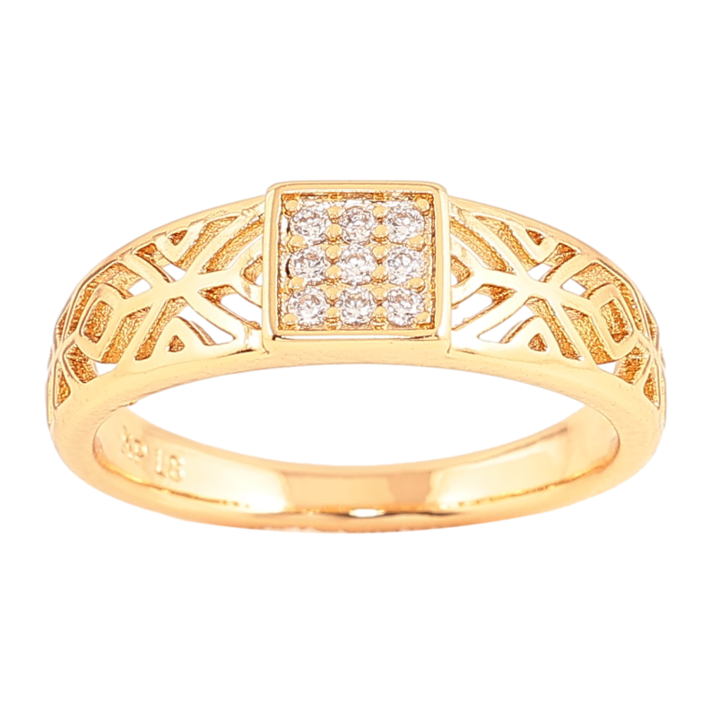 Каблучка Xuping колір Позолота 18K "Візерунок з кристалами" фото №18 Каблучка Xuping колір Позолота 18K "Візерунок з кристалами" фото №18